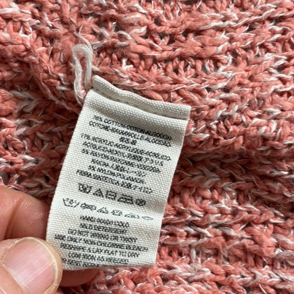 FREE PEOPLE Star Dune Sweater S 21” p2p Blush Coral $78 Retail EUC - Picture 8 of 10